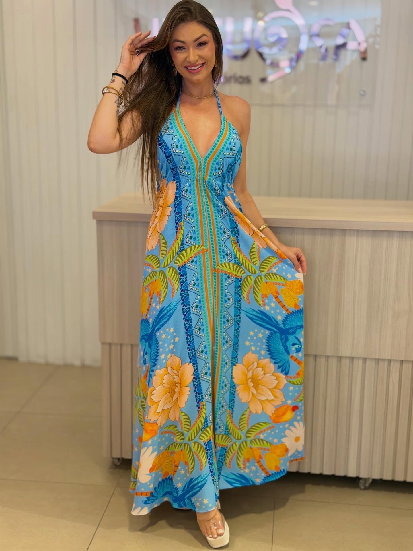 REF769 - Vestido Flores do Campo