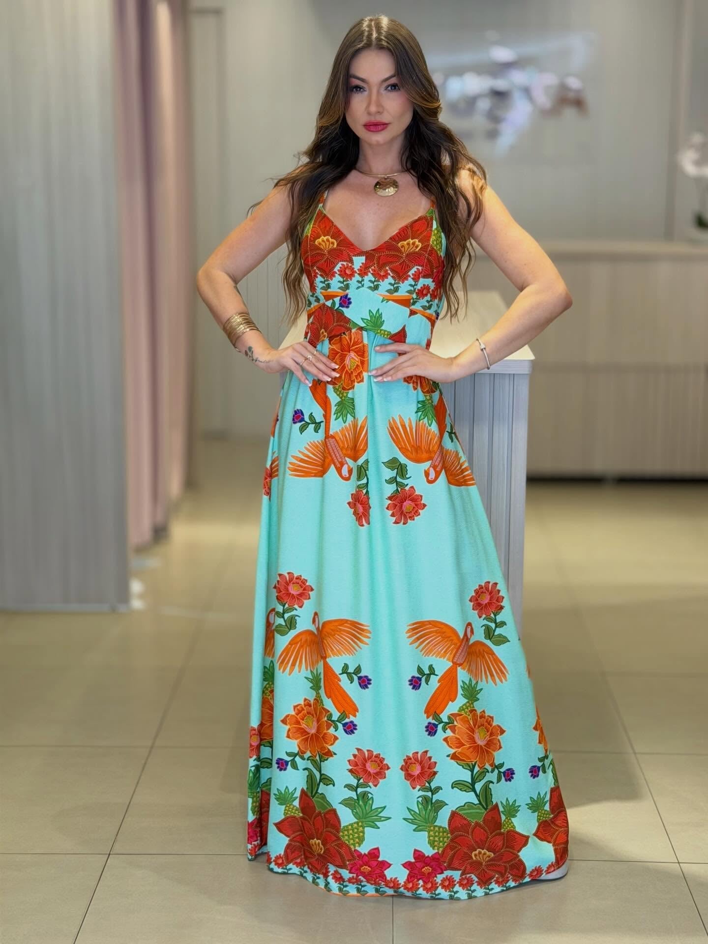 REF650 - Vestido Poá Amália